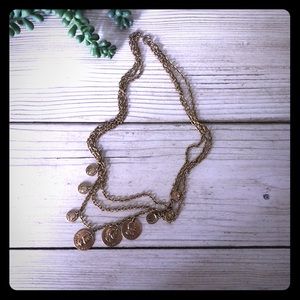❤️Vintage gold coin layer necklace